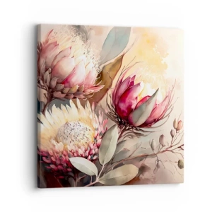 Schilderen op canvas - In profiel en en face - 30x30 cm