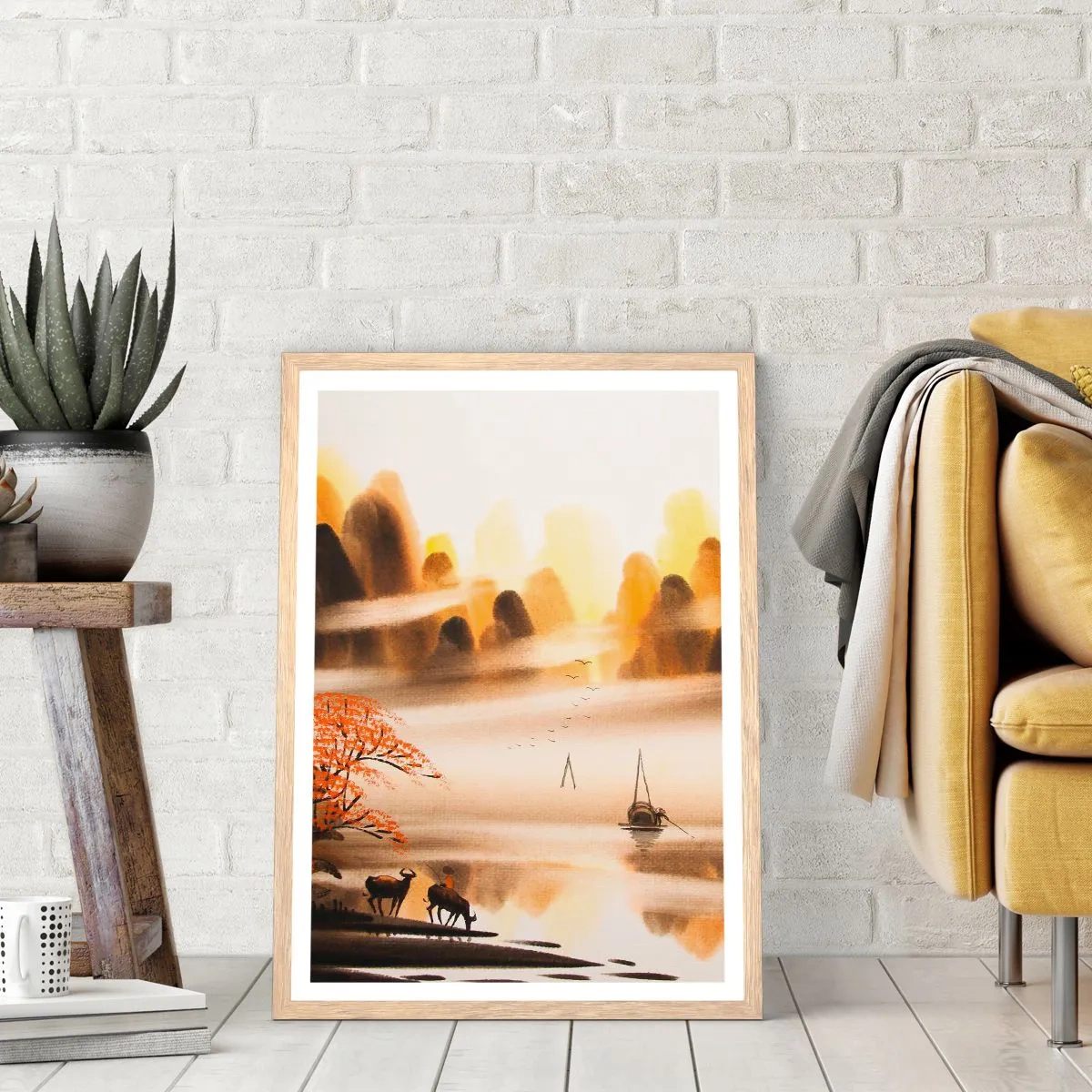 Een poster in een licht eiken lijst - Verder dan het Verre Oosten - 40x50 cm