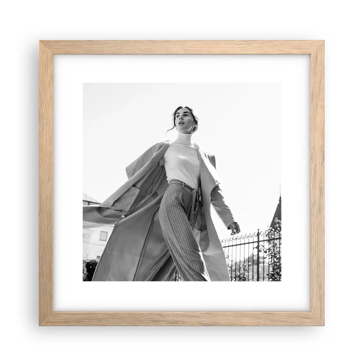 Een poster in een licht eiken lijst - Ga je mee? - 30x30 cm