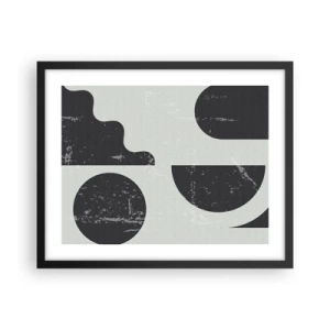 Poster in een zwarte lijst - Compositie boven en onder - 50x40 cm