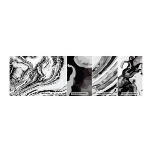 Fotobehang Monster Zelfklevend Deluxe Sticker - In het begin was er chaos - Abstractie, Deel, Modern patroon - 100x30 cm