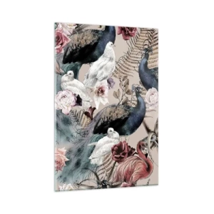 Schilderen op glas - In de paleistuin - 80x120 cm