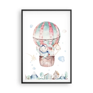Poster in een zwarte lijst - We zijn zo terug! - 61x91 cm
