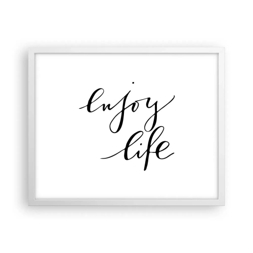 Poster in een witte lijst - Niets aan toe te voegen… - 50x40 cm