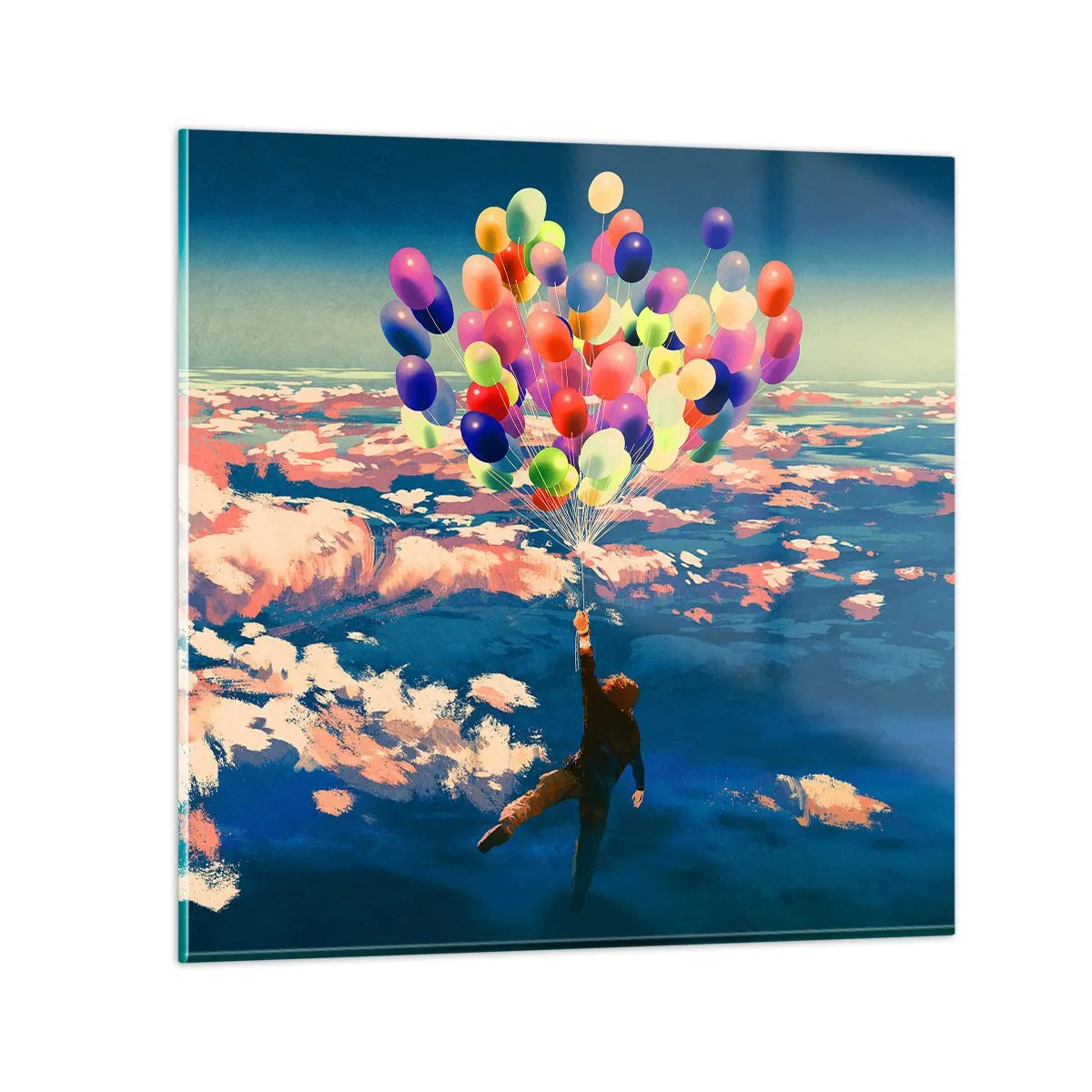 Schilderen op glas - Een kinderdroom komt uit - 50x50 cm