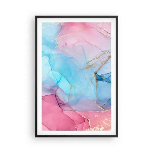 Poster in een zwarte lijst - Ontmoeting en interpenetratie - 61x91 cm