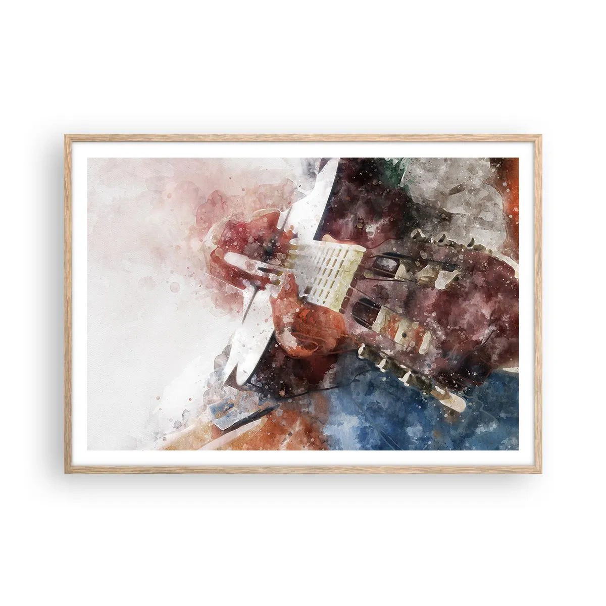 Een poster in een licht eiken lijst - En wat vind je ervan? - 100x70 cm