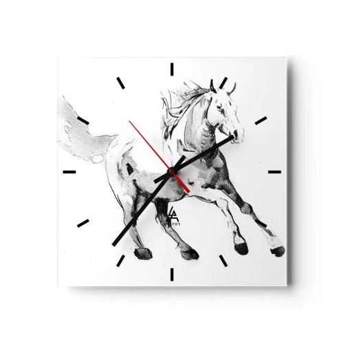 Wandklok - Klok - Ongetemde ziel - 30x30 cm