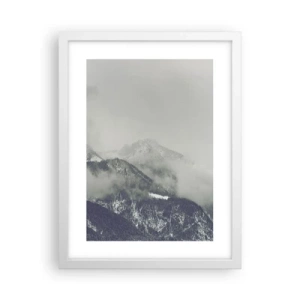 Poster in een witte lijst - Mistige vallei - 30x40 cm