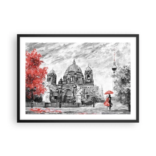 Poster in een zwarte lijst - Berlijn bijeenkomst - 70x50 cm