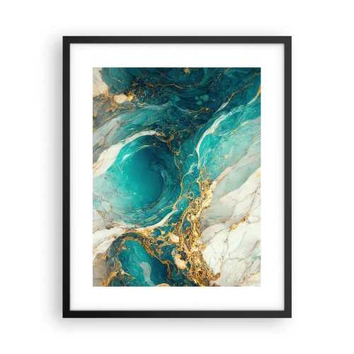 Poster in een zwarte lijst - Compositie met goudaders - 40x50 cm