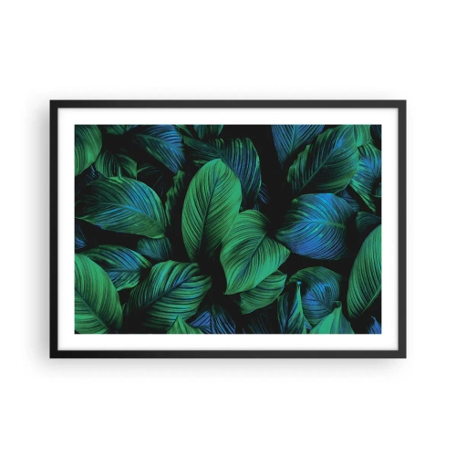 Poster in een zwarte lijst - In de groene menigte - 70x50 cm