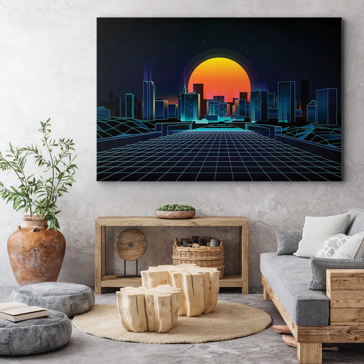 Schilderen op canvas - Wil je nog steeds naar het echte? - 100x70 cm
