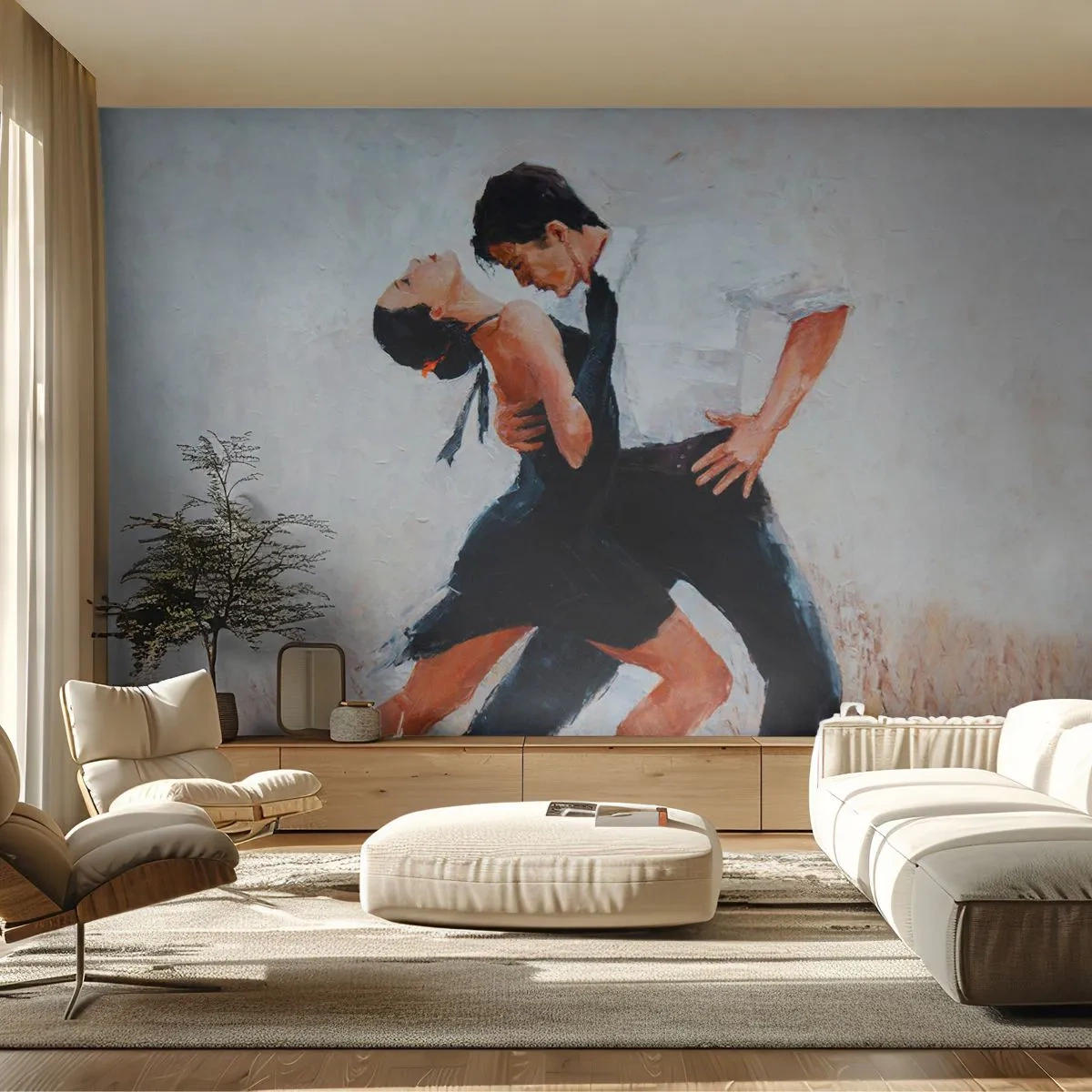 Fotobehang Premium Canvas - Tango van mijn dromen - Abstractie, Dans, Tango - 150x105 cm
