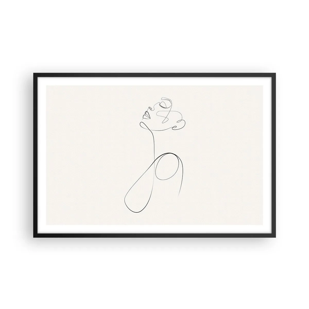 Poster in een zwarte lijst - Loopt in dromen - 91x61 cm