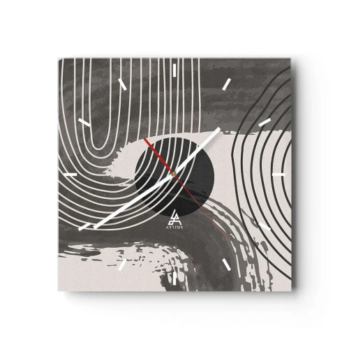 Wandklok - Klok - Het ovaal wint - 30x30 cm
