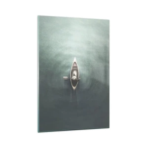 Schilderen op glas - Door het maanmeer - 80x120 cm