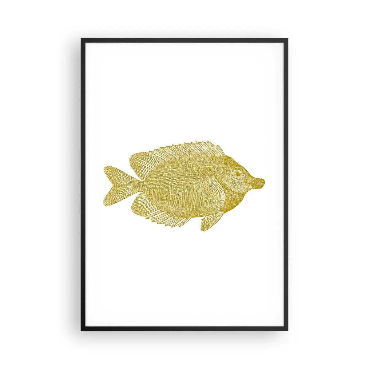 Poster in een zwarte lijst - Vis en dat is het - 70x100 cm