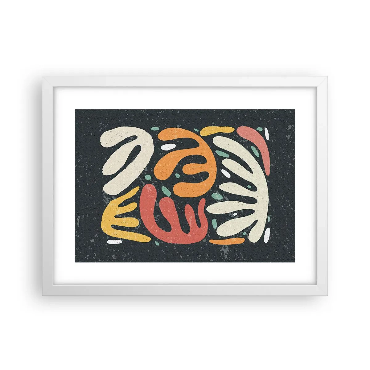 Poster in een witte lijst - Compositie – ik sta op het punt je te pakken te krijgen - 40x30 cm