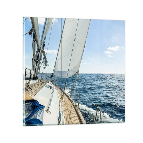 Schilderen op glas - Ahoi, avontuur - 60x60 cm