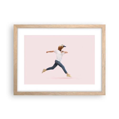 Een poster in een licht eiken lijst - Een snufje absurditeit - 40x30 cm