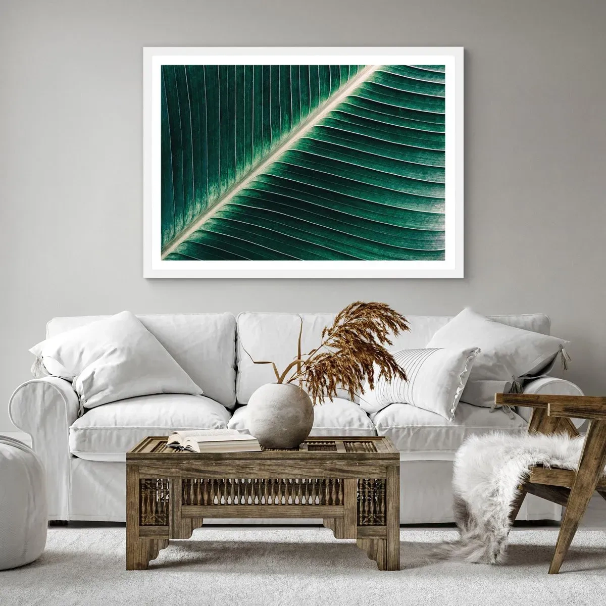 Poster in een witte lijst - Het ritme van de natuur - 100x70 cm