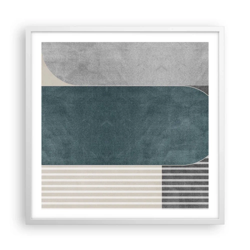 Poster in een witte lijst - Compositie op niveau - 60x60 cm