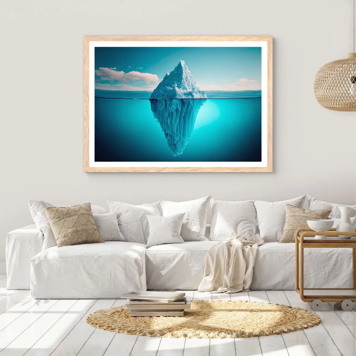 Een poster in een licht eiken lijst - Koningin van het ijs - 70x50 cm