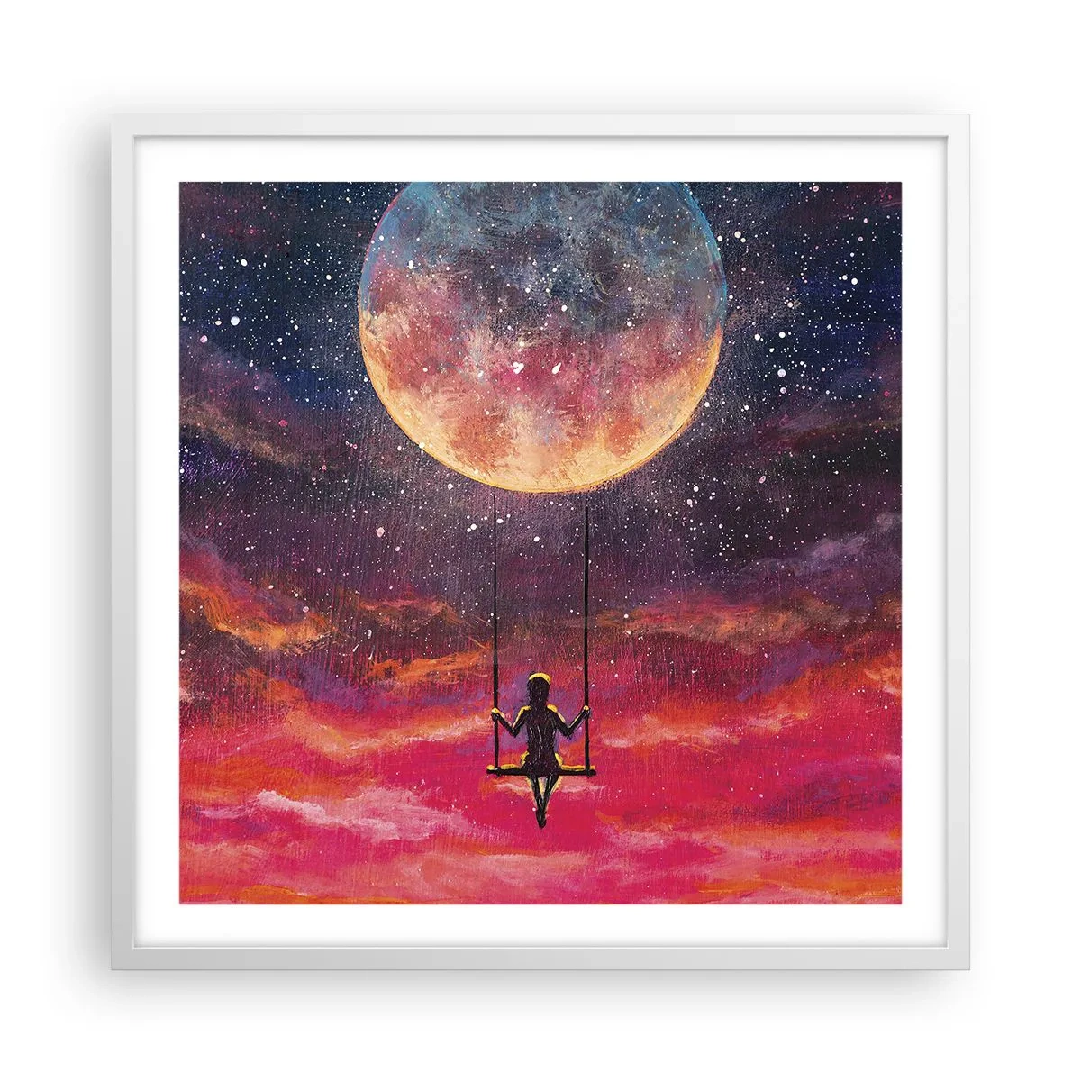 Poster in een witte lijst - Droom - 60x60 cm