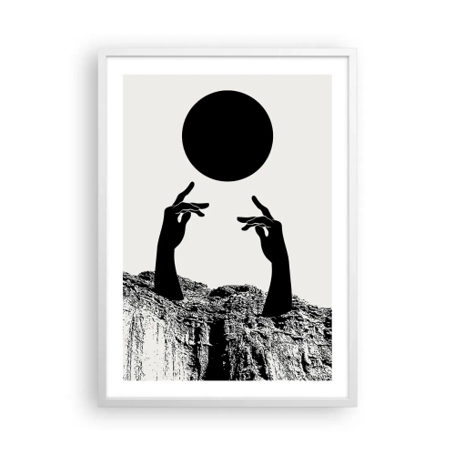 Poster in een witte lijst - Surrealistische compositie: de zon en de rest - 50x70 cm