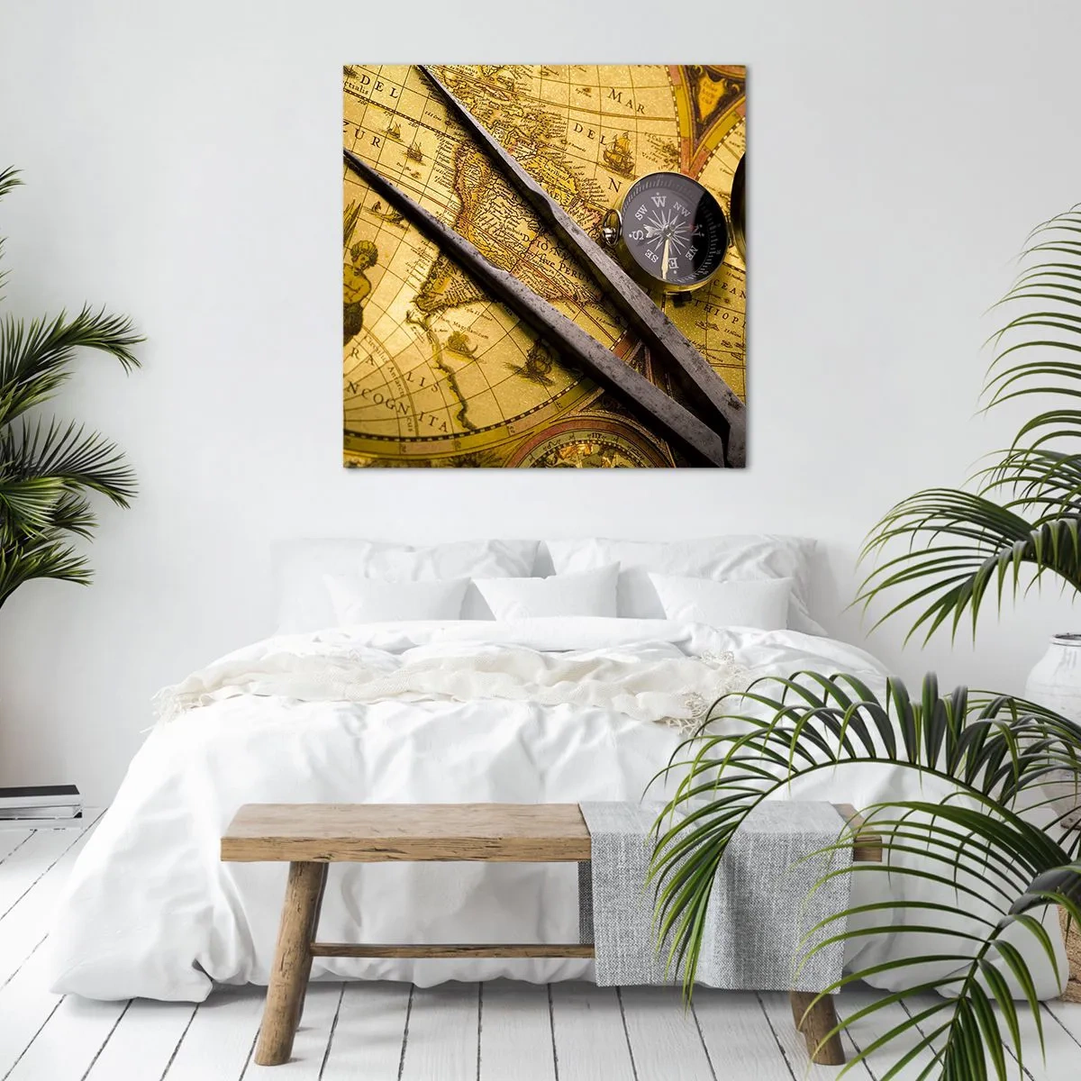 Schilderen op canvas - Waar zijn deze schatten? - 60x60 cm