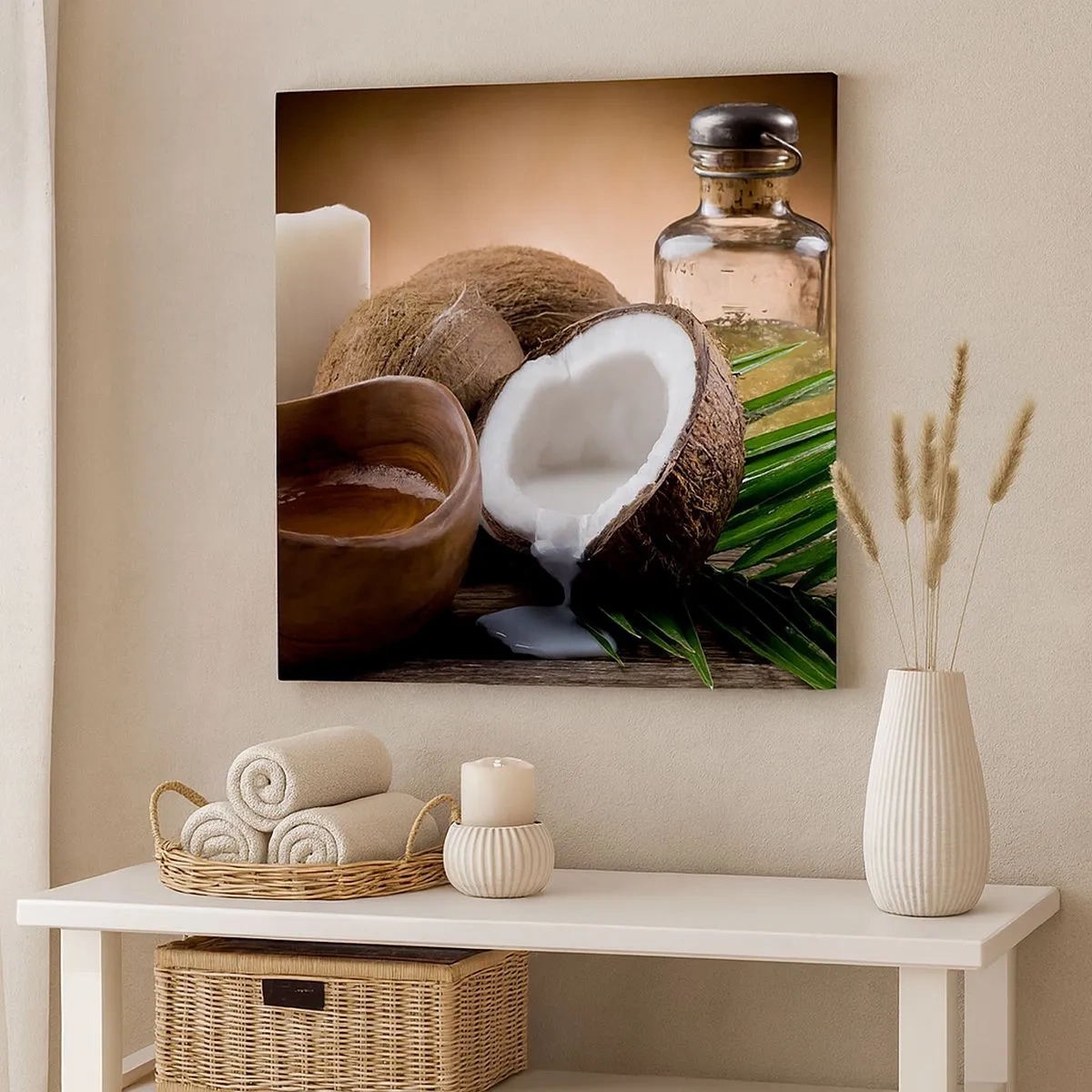 Schilderen op canvas - Gezondheid van tropische eilanden - 30x30 cm