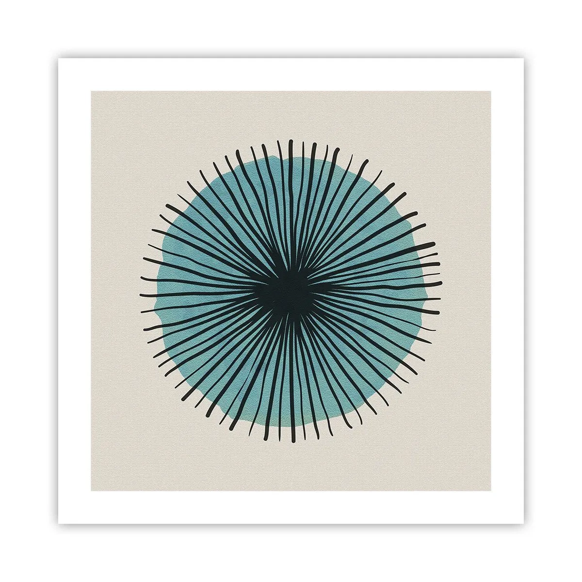 Poster - Stralend in het blauw - 50x50 cm