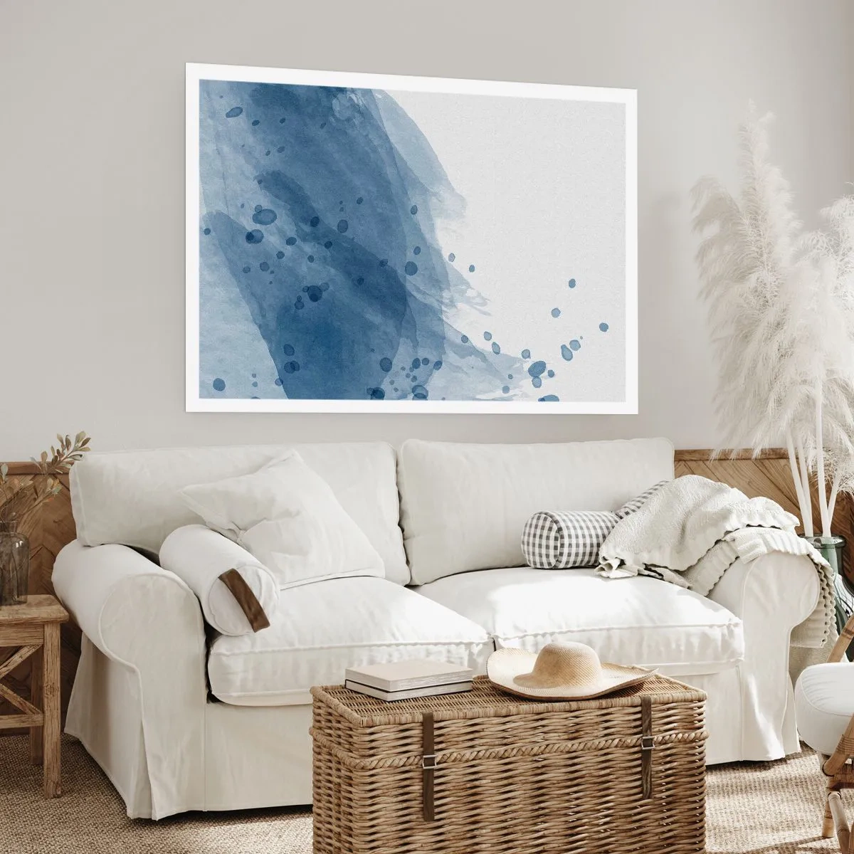 Poster - Blauwe tule - 70x50 cm