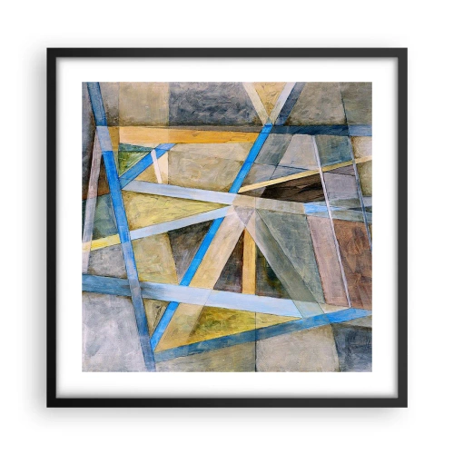 Poster in een zwarte lijst - Recht of diagonaal? - 50x50 cm