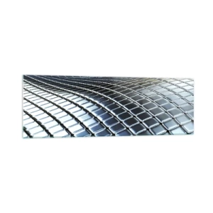 Schilderen op glas - Metallic zilveren golf - 160x50 cm