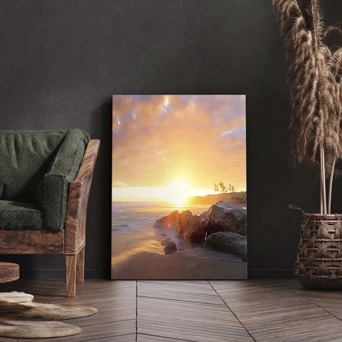 Schilderen op canvas - Lichtgevende bries van de avond - 50x70 cm