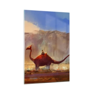 Schilderen op glas - Als ze niet waren uitgestorven - 80x120 cm