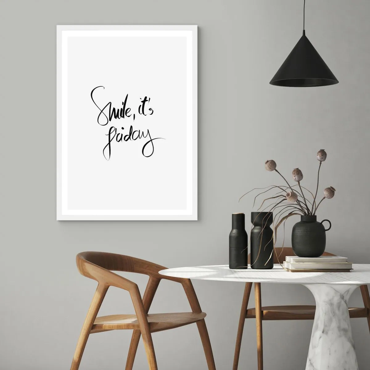Poster in een witte lijst - Echte vreugde - 70x100 cm