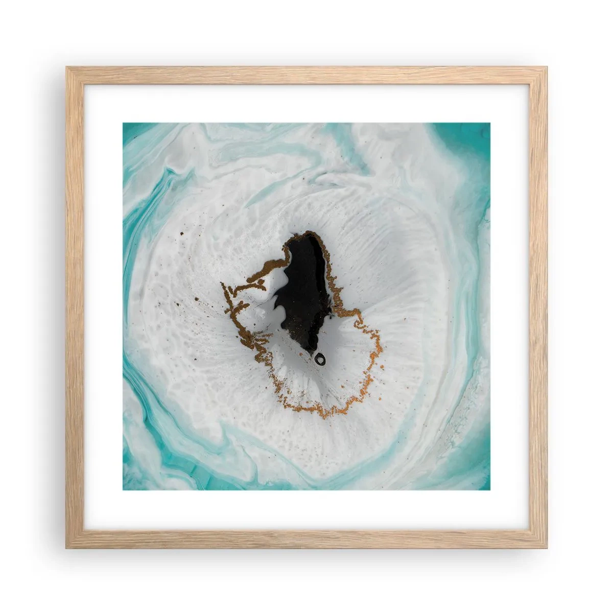 Een poster in een licht eiken lijst - Binnendringen - 40x40 cm