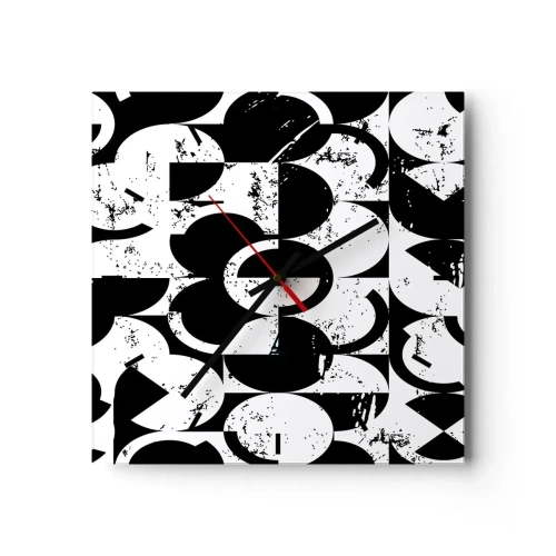 Wandklok - Klok - Wit is wit en zwart is zwart - 30x30 cm