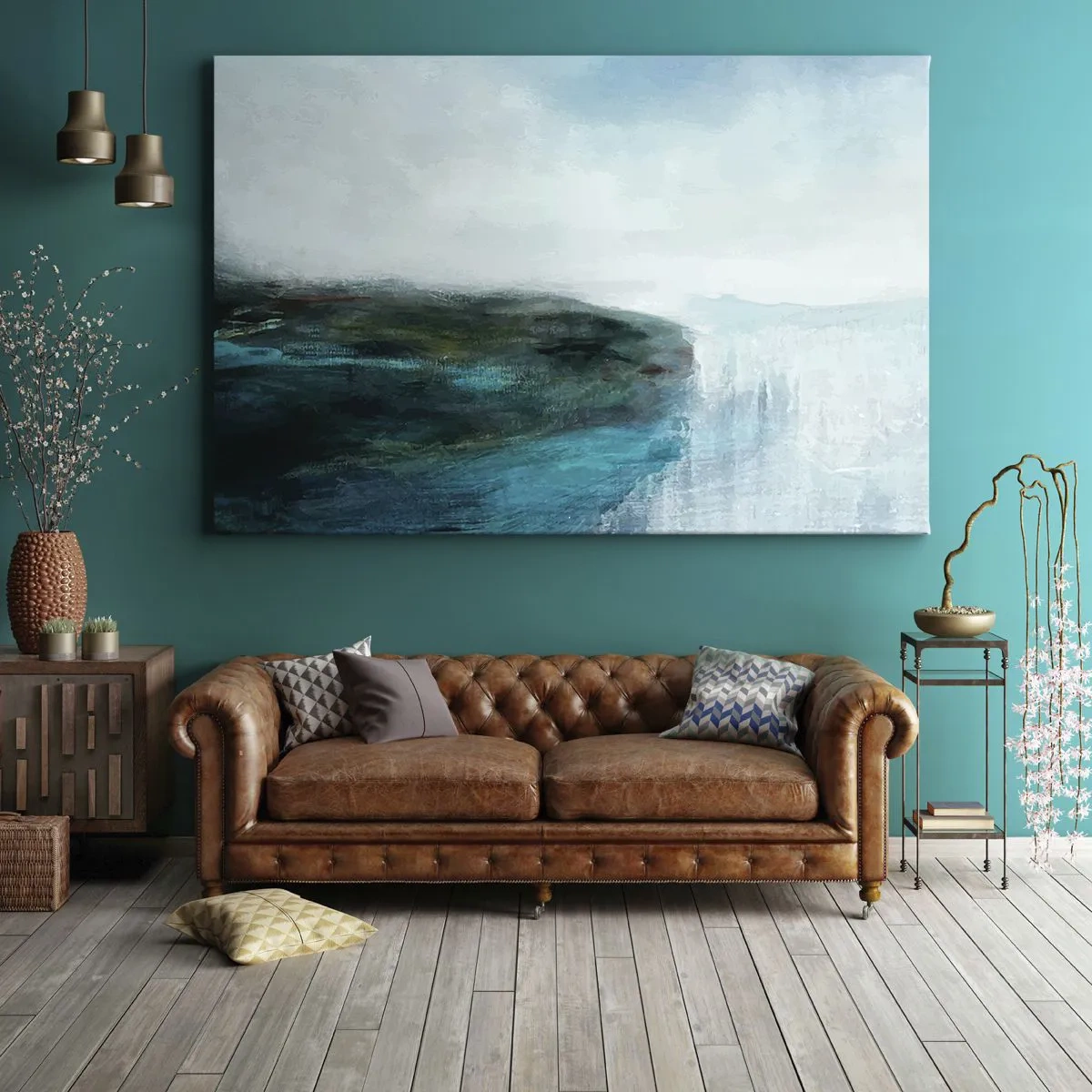 Schilderen op canvas - Nautische abstractie - 70x50 cm