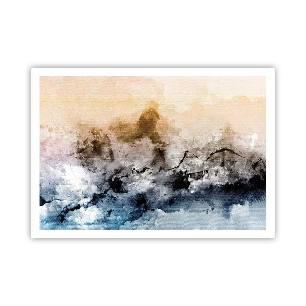 Poster - Verdronken in een wolk van mist - 100x70 cm