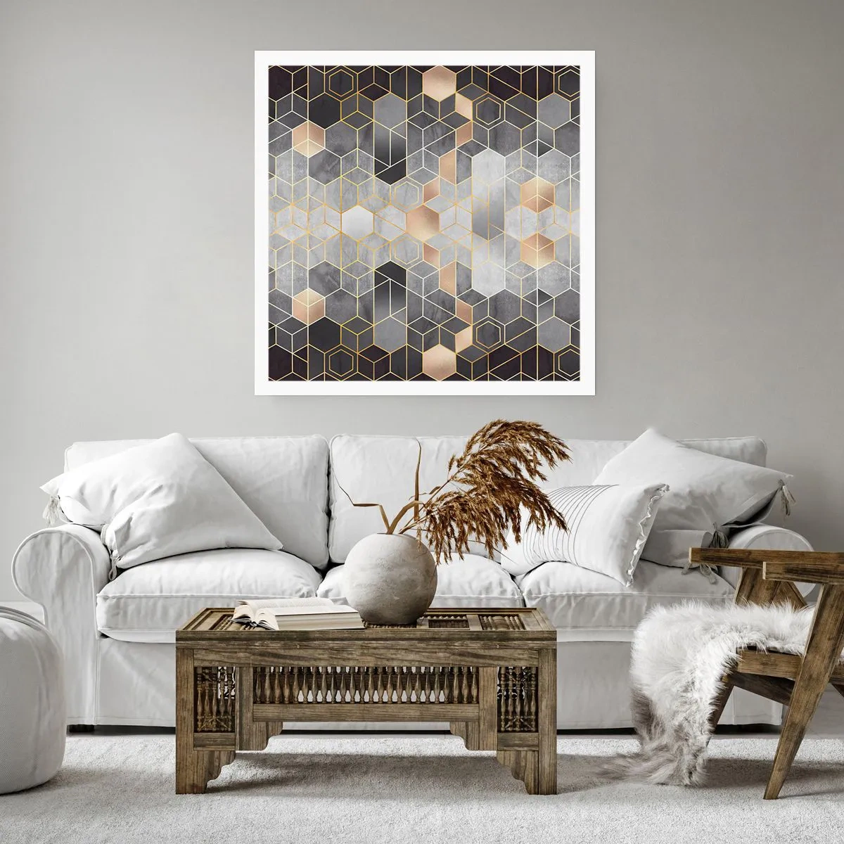Poster - Diamant samenstelling - 30x30 cm