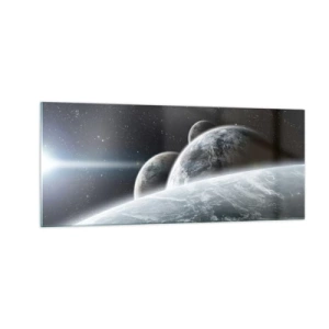 Schilderen op glas - Kosmische muziek van de sferen - 100x40 cm