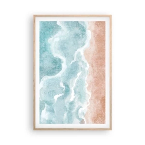 Een poster in een licht eiken lijst - Wolkenabstractie - 61x91 cm