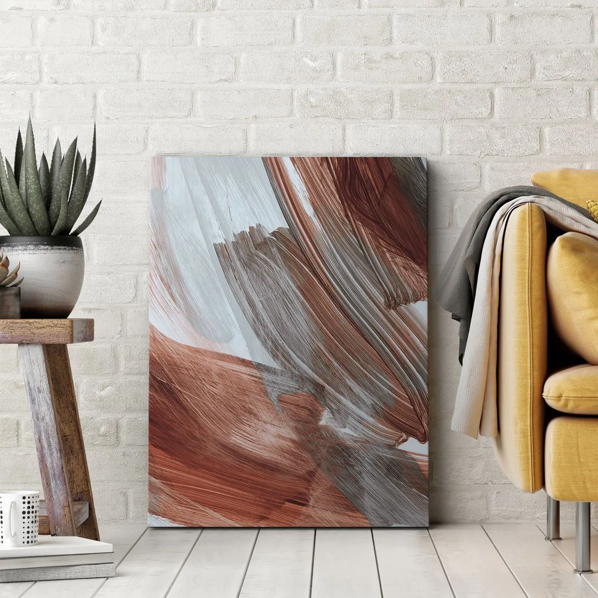 Schilderen op canvas - Herfst en winderige abstractie - 50x70 cm