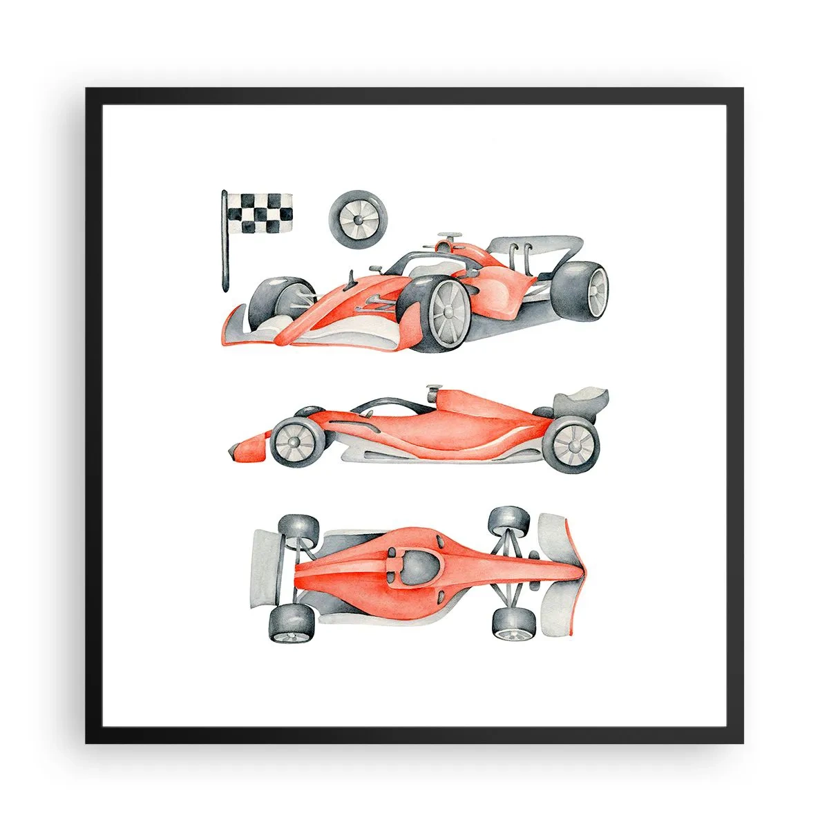 Poster in een zwarte lijst - Jaag je droom na - 60x60 cm