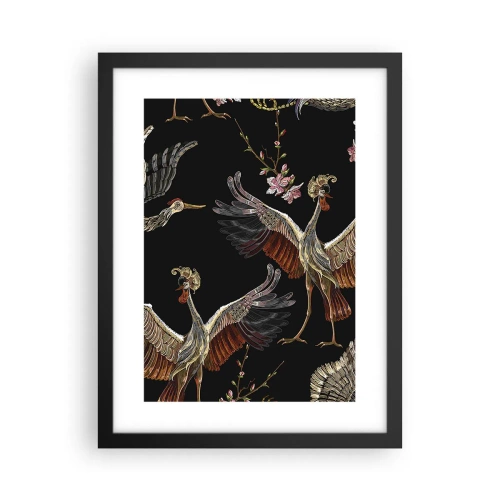 Poster in een zwarte lijst - Een sprookjesvogel - 30x40 cm