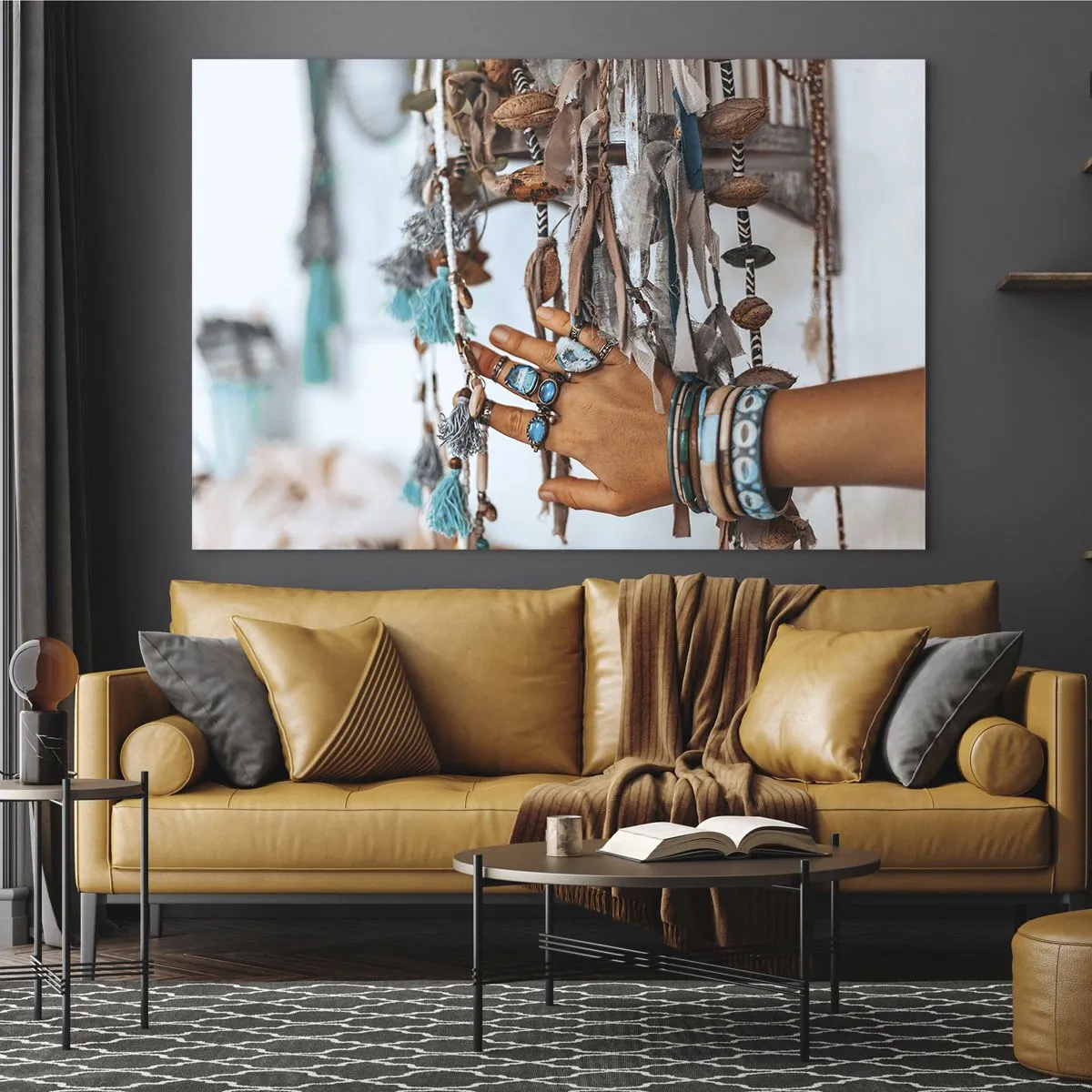 Schilderen op glas - Lokale schatten - 120x80 cm